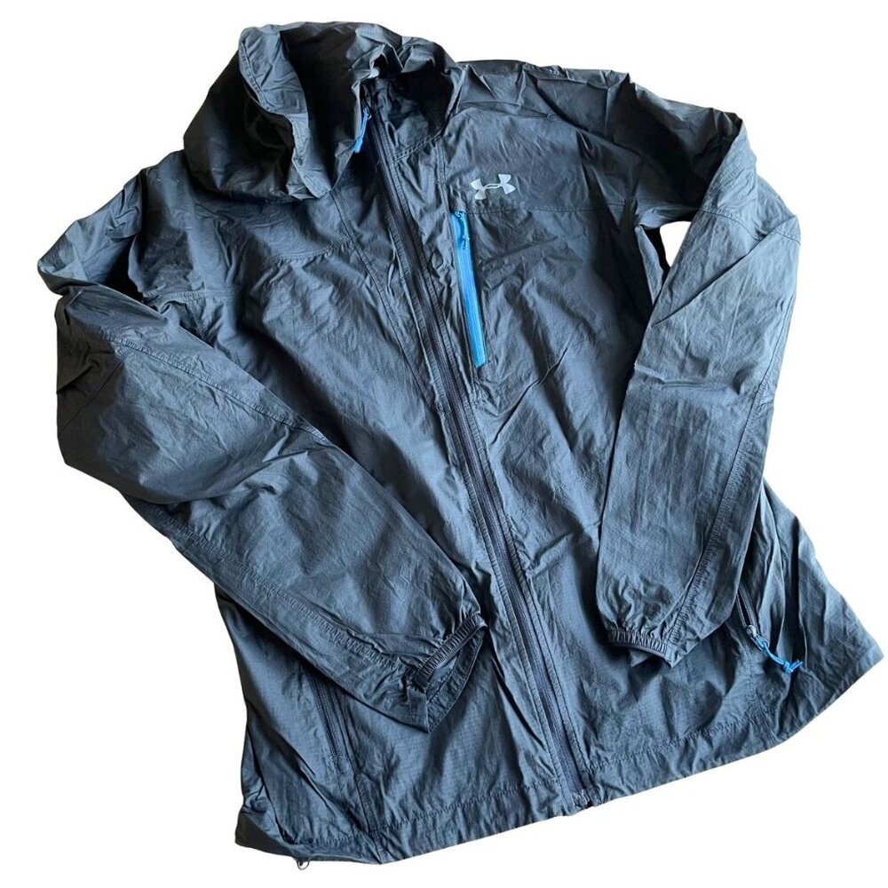 Under Armour Fitted Storm Ultra Lightweight Rain Windbreaker‎ Coat Jacket - Sz M
